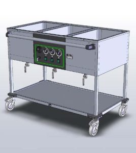 WAGEN EKG 3/III L, AUSGABEWAGEN BEHEIZT
3 BECKEN
SEITENBEDIENUNG