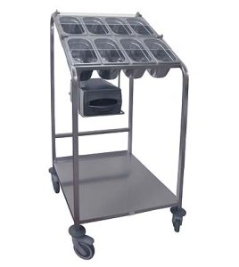 VOZÍK  MV-PP 2/53×37 DVĚ ŘADY GN 1/4-150, S 1/2 PLEXI CL