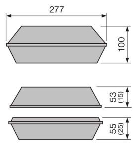 THERMOSET UNTERTEIL UND OBERTEIL 260, GRAU