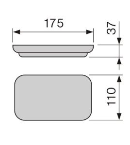 Beilageschale weiss uni, 175x110 mm