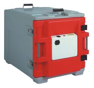 TERMOPORT  AF 7, KOMPLET MELANGE ŠEDÁ S ČERVENÝMI DVÍŘKY S ANALOGOVÝM OHŘEVEM