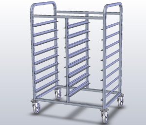 VOZÍK NEK 2/16 CUKRÁŘSKÝ PLECH 600×400