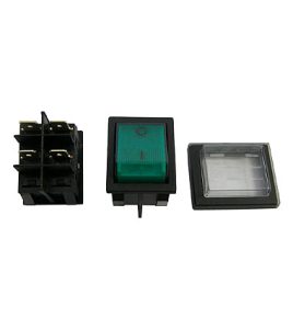 VYPÍNAČ DVOUPÓLOVÝ S KONTROLKOU 16A/250V, 6,3X0,8 zelený